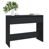 NNEVL Console Table Black 100x35x76.5 cm Chipboard