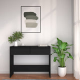 NNEVL Console Table Black 100x35x76.5 cm Chipboard