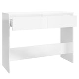 NNEVL Console Table High Gloss White 100x35x76.5 cm Chipboard