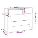 NNEVL Console Table High Gloss White 100x35x76.5 cm Chipboard