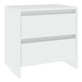 NNEVL Bedside Cabinet White 45x34.5x44.5 cm Chipboard