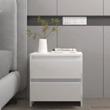 NNEVL Bedside Cabinet White 45x34.5x44.5 cm Chipboard