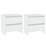 NNEVL Bedside Cabinets 2 pcs White 45x34.5x44.5 cm Chipboard