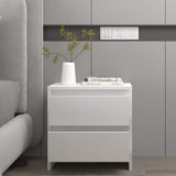 NNEVL Bedside Cabinets 2 pcs White 45x34.5x44.5 cm Chipboard