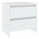 NNEVL Bedside Cabinets 2 pcs White 45x34.5x44.5 cm Chipboard