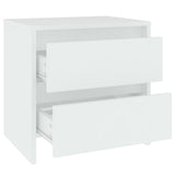 NNEVL Bedside Cabinets 2 pcs White 45x34.5x44.5 cm Chipboard