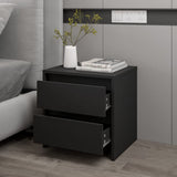 NNEVL Bedside Cabinet Black 45x34.5x44.5 cm Chipboard