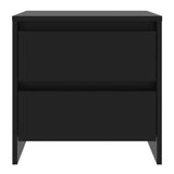 NNEVL Bedside Cabinet Black 45x34.5x44.5 cm Chipboard