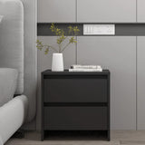 NNEVL Bedside Cabinet Black 45x34.5x44.5 cm Chipboard
