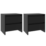 NNEVL Bedside Cabinets 2 pcs Black 45x34.5x44.5 cm Chipboard