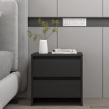 NNEVL Bedside Cabinets 2 pcs Black 45x34.5x44.5 cm Chipboard