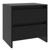 NNEVL Bedside Cabinets 2 pcs Black 45x34.5x44.5 cm Chipboard