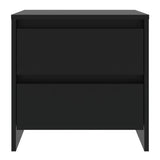 NNEVL Bedside Cabinets 2 pcs Black 45x34.5x44.5 cm Chipboard