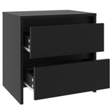 NNEVL Bedside Cabinets 2 pcs Black 45x34.5x44.5 cm Chipboard