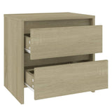 NNEVL Bedside Cabinet Sonoma Oak 45x34.5x44.5 cm Chipboard