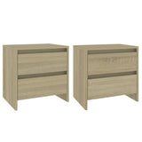 NNEVL Bedside Cabinets 2 pcs Sonoma Oak 45x34.5x44.5 cm Chipboard