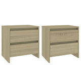 NNEVL Bedside Cabinets 2 pcs Sonoma Oak 45x34.5x44.5 cm Chipboard