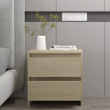 NNEVL Bedside Cabinets 2 pcs Sonoma Oak 45x34.5x44.5 cm Chipboard