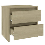 NNEVL Bedside Cabinets 2 pcs Sonoma Oak 45x34.5x44.5 cm Chipboard