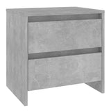 NNEVL Bedside Cabinet Concrete Grey 45x34.5x44.5 cm Chipboard
