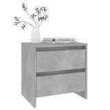 NNEVL Bedside Cabinet Concrete Grey 45x34.5x44.5 cm Chipboard