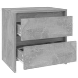 NNEVL Bedside Cabinets 2 pcs Concrete Grey 45x34.5x44.5 cm Chipboard