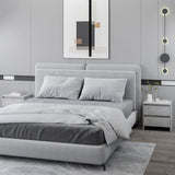NNEVL Bedside Cabinets 2 pcs Concrete Grey 45x34.5x44.5 cm Chipboard