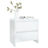 NNEVL Bedside Cabinet High Gloss White 45x34.5x44.5 cm Chipboard