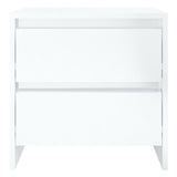 NNEVL Bedside Cabinet High Gloss White 45x34.5x44.5 cm Chipboard