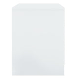 NNEVL Bedside Cabinet High Gloss White 45x34.5x44.5 cm Chipboard