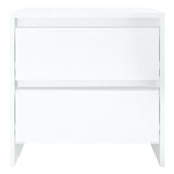 NNEVL Bedside Cabinets 2 pcs High Gloss White 45x34.5x44.5 cm Chipboard