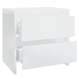 NNEVL Bedside Cabinets 2 pcs High Gloss White 45x34.5x44.5 cm Chipboard