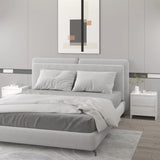 NNEVL Bedside Cabinets 2 pcs High Gloss White 45x34.5x44.5 cm Chipboard