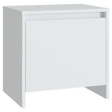 NNEVL Bedside Cabinet White 45x34x44.5 cm Chipboard