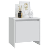NNEVL Bedside Cabinet White 45x34x44.5 cm Chipboard
