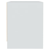 NNEVL Bedside Cabinet White 45x34x44.5 cm Chipboard