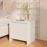 NNEVL Bedside Cabinet White 45x34x44.5 cm Chipboard