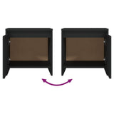 NNEVL Bedside Cabinets 2 pcs Black 45x34x44.5 cm Chipboard