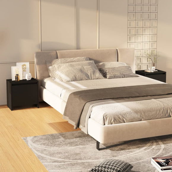 NNEVL Bedside Cabinets 2 pcs Black 45x34x44.5 cm Chipboard