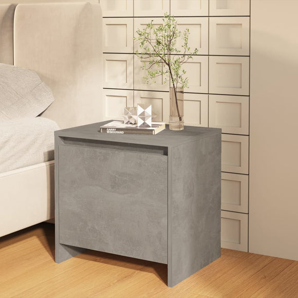 NNEVL Bedside Cabinet Concrete Grey 45x34x44.5 cm Chipboard