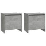 NNEVL Bedside Cabinets 2 pcs Concrete Grey 45x34x44.5 cm Chipboard