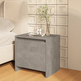 NNEVL Bedside Cabinets 2 pcs Concrete Grey 45x34x44.5 cm Chipboard