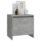 NNEVL Bedside Cabinets 2 pcs Concrete Grey 45x34x44.5 cm Chipboard