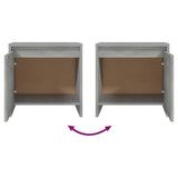 NNEVL Bedside Cabinets 2 pcs Concrete Grey 45x34x44.5 cm Chipboard