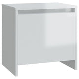 NNEVL Bedside Cabinet High Gloss White 45x34x44.5 cm Chipboard