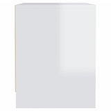NNEVL Bedside Cabinet High Gloss White 45x34x44.5 cm Chipboard