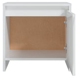 NNEVL Bedside Cabinet High Gloss White 45x34x44.5 cm Chipboard