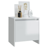NNEVL Bedside Cabinets 2 pcs High Gloss White 45x34x44.5 cm Chipboard