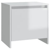NNEVL Bedside Cabinets 2 pcs High Gloss White 45x34x44.5 cm Chipboard