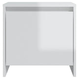 NNEVL Bedside Cabinets 2 pcs High Gloss White 45x34x44.5 cm Chipboard